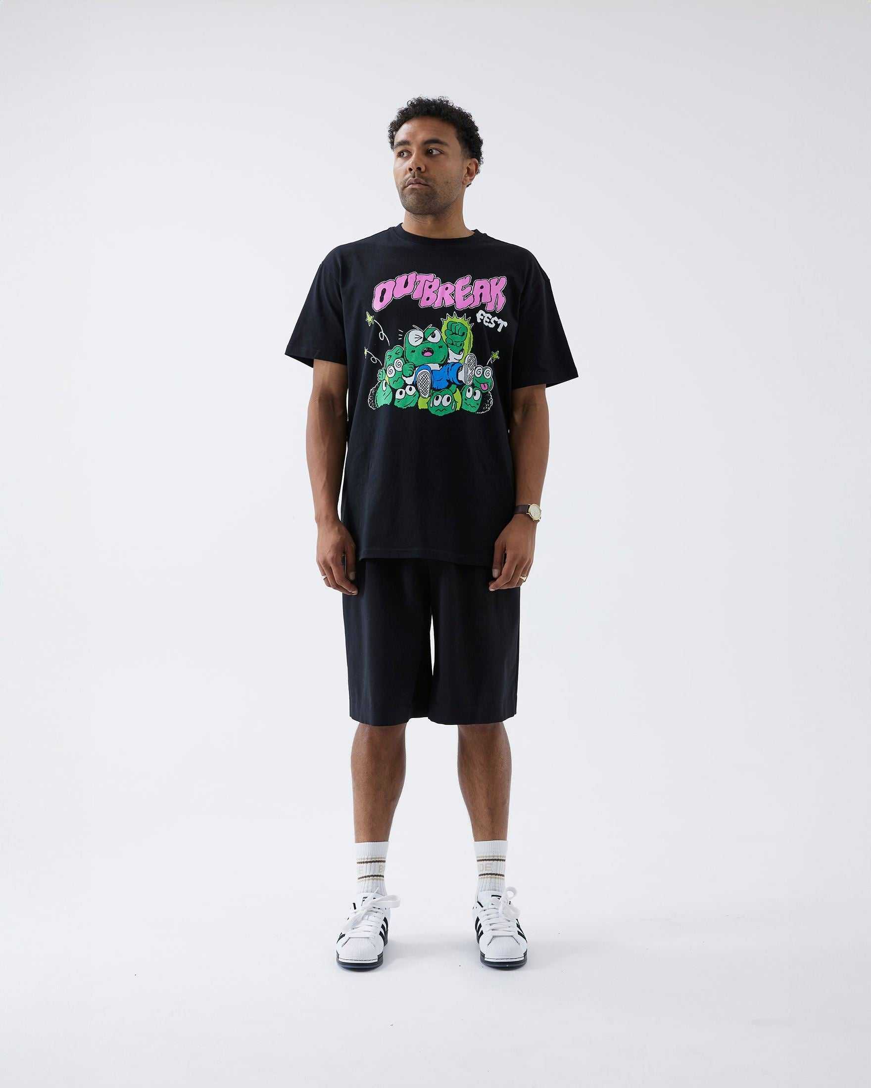 Frog T-Shirt Black Outbreak Fest Outbreak®