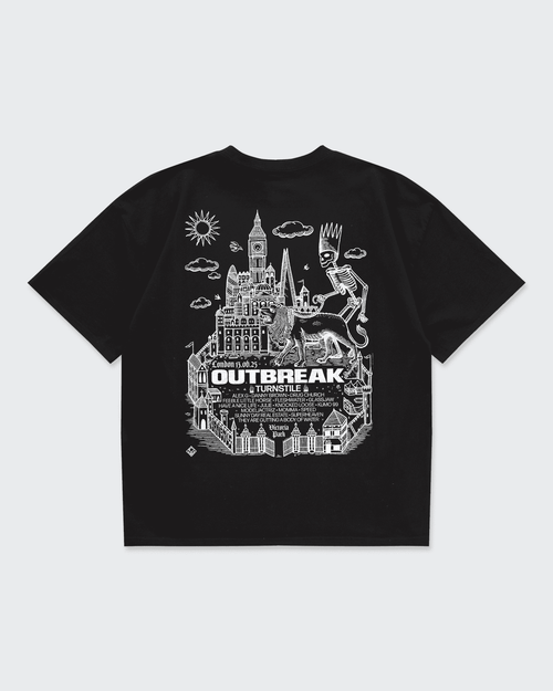 Outbreak® '25 London Line-up T-Shirt Black Outbreak Fest Outbreak®