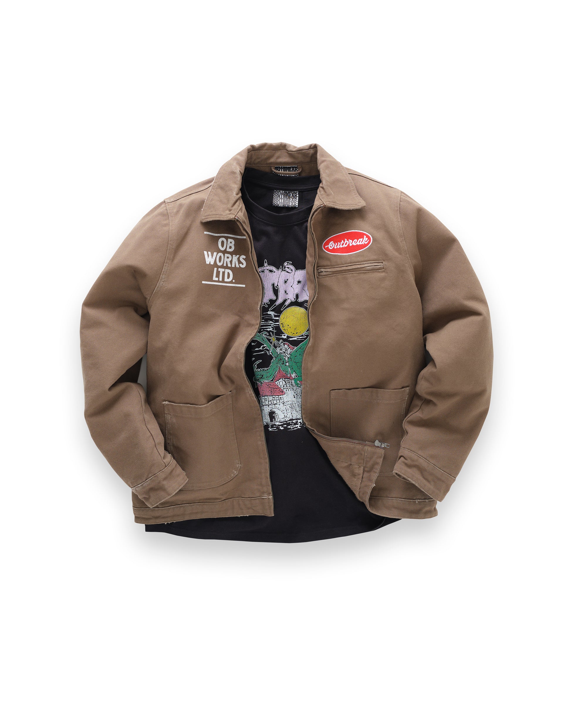 Outbreak® Works Canvas Workwear Jacket Brown