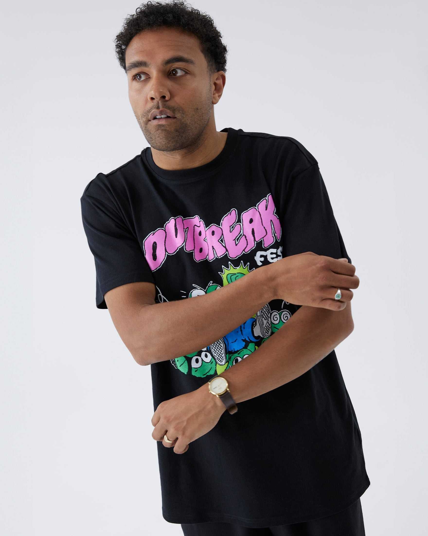 Frog T-Shirt Black Outbreak Fest Outbreak®