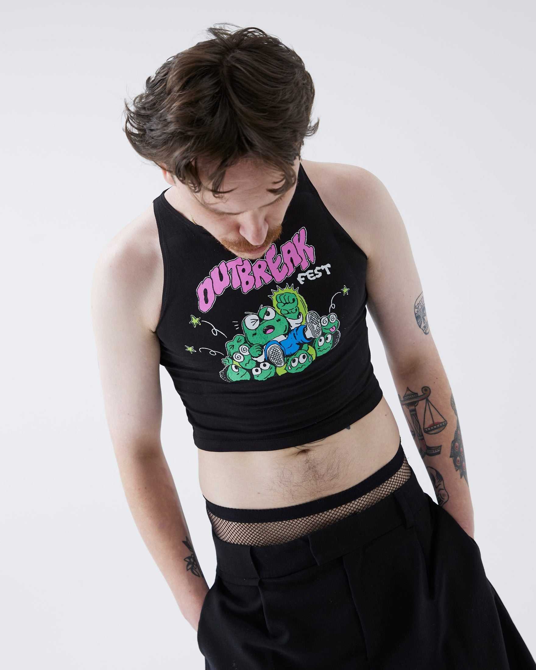 Frog Crop Top Black Outbreak Fest Outbreak®