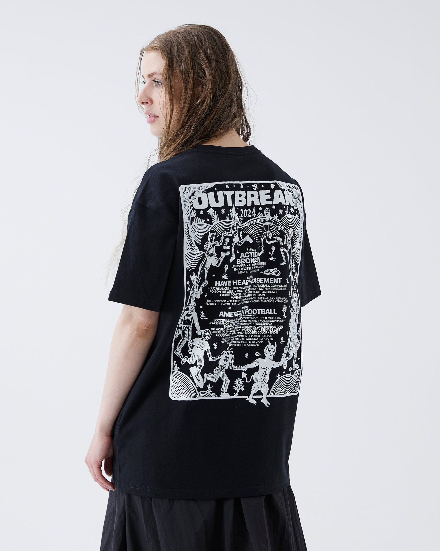 Line-up T-Shirt Black Outbreak Fest Outbreak®