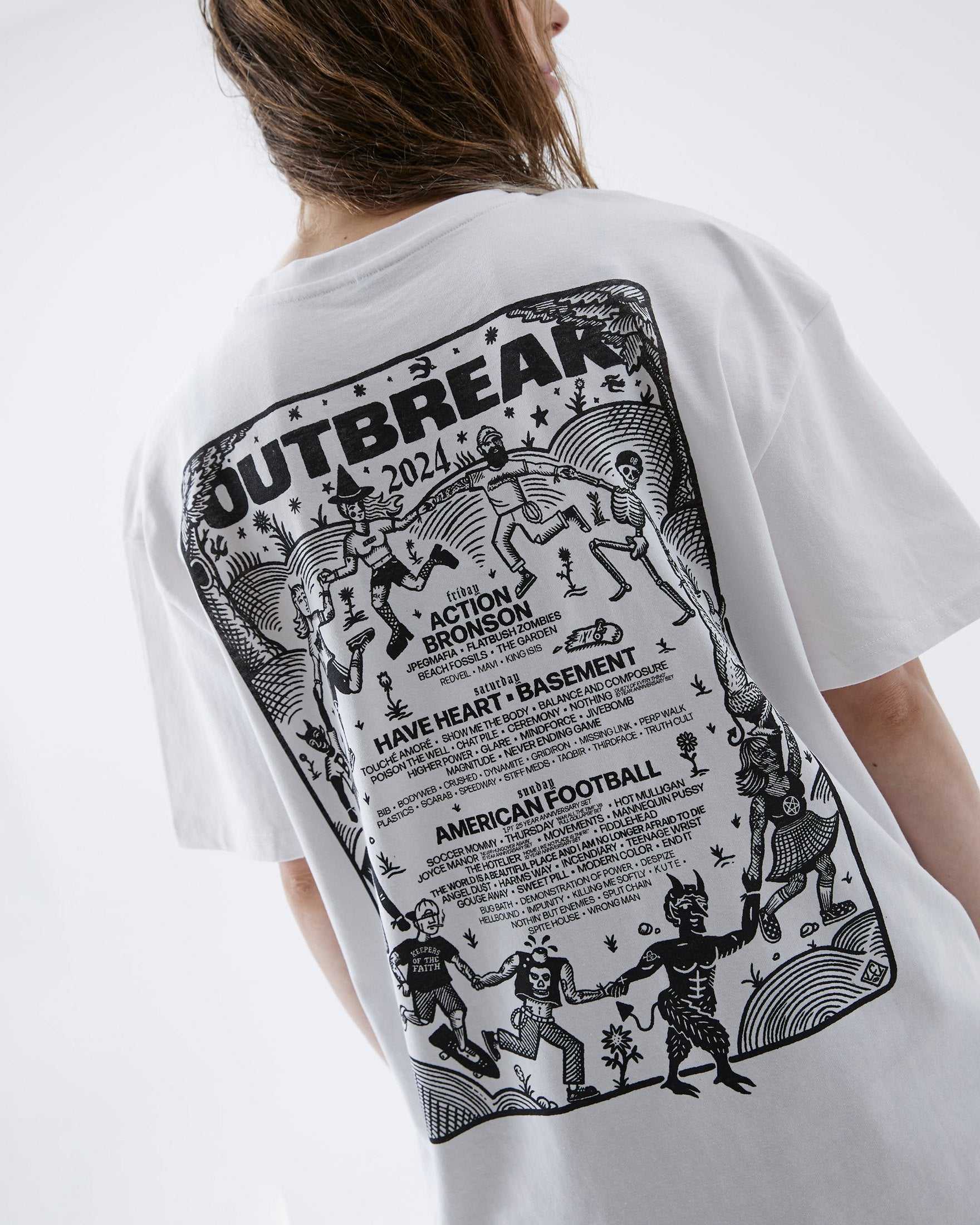 Line-up T-Shirt White Outbreak Fest Outbreak®