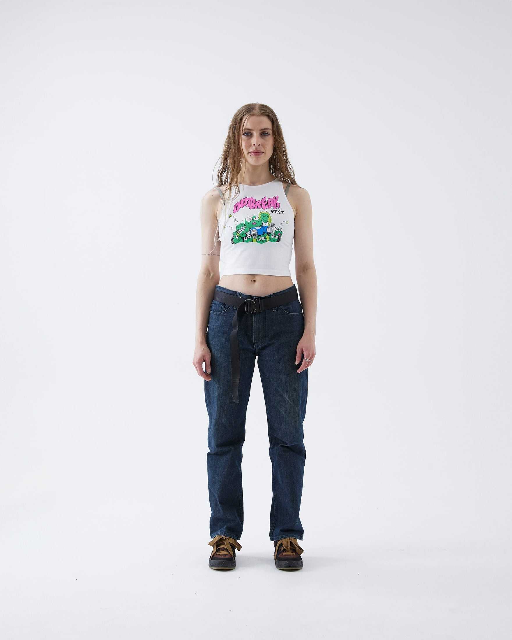 Frog Crop Top White Outbreak Fest Outbreak®