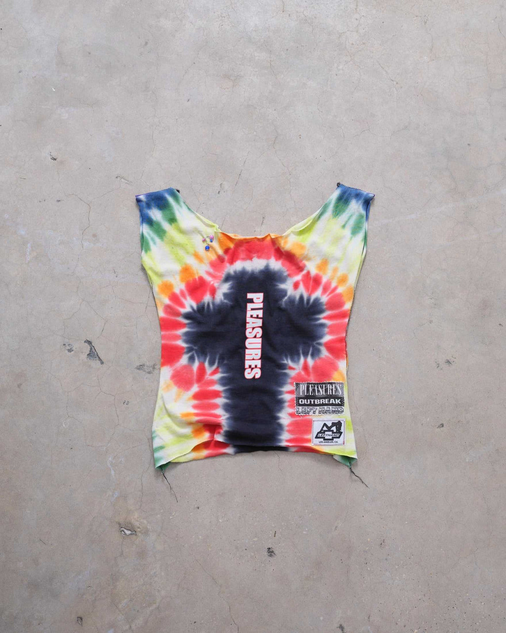 Jesus Tie Dye Top | PLEASURES x LeftHand LA x Outbreak® Outbreak Fest Outbreak®