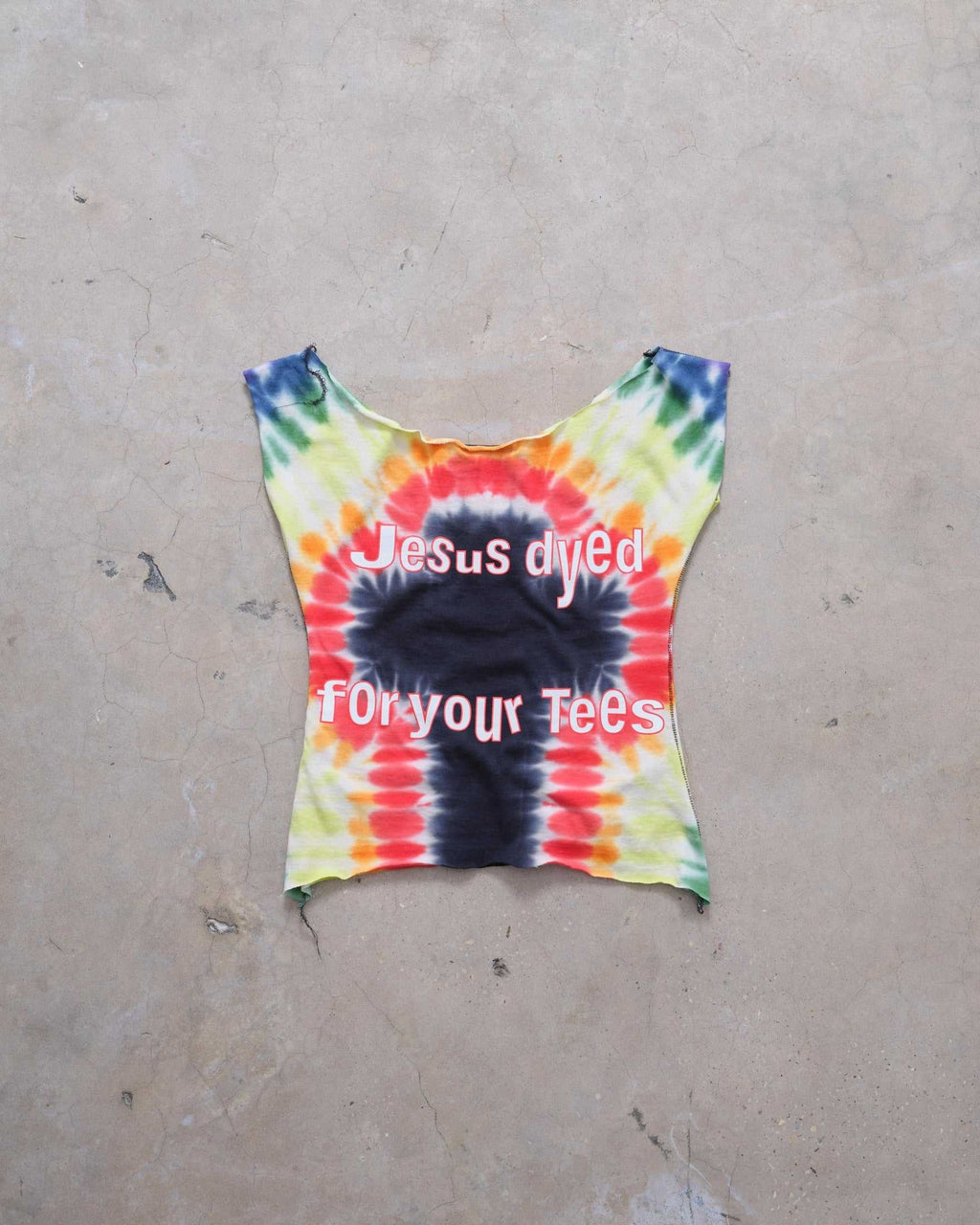 Jesus Tie Dye Top | PLEASURES x LeftHand LA x Outbreak® Outbreak Fest Outbreak®