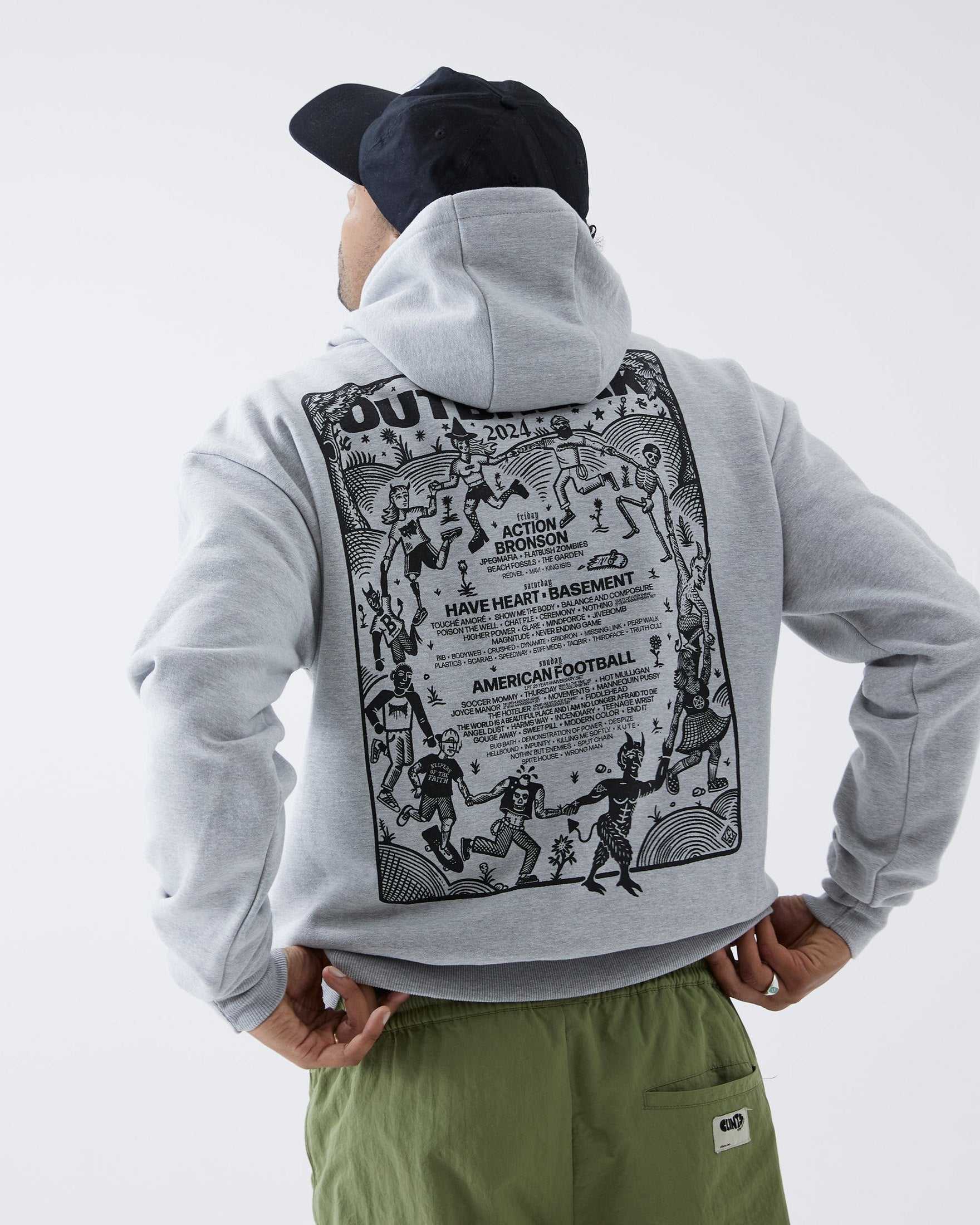 Line-up Hoodie Grey Outbreak Fest Outbreak®