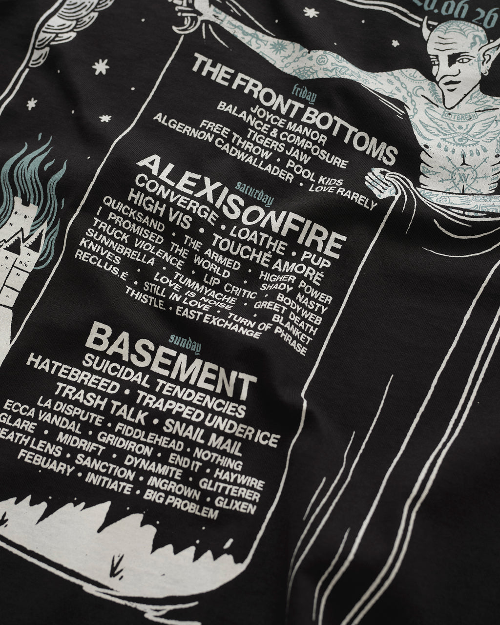 Outbreak® Fest 26 Line-up Tee Black [PRE-ORDER]