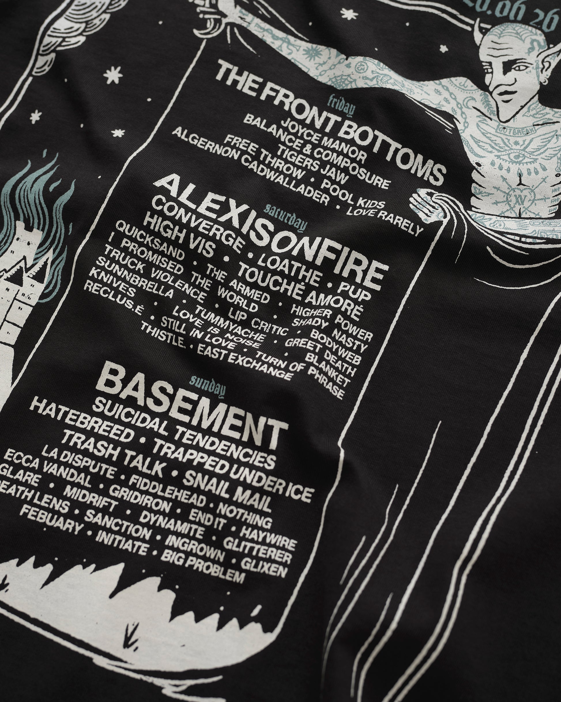 Outbreak® Fest 26 Line-up Tee Black [PRE-ORDER]