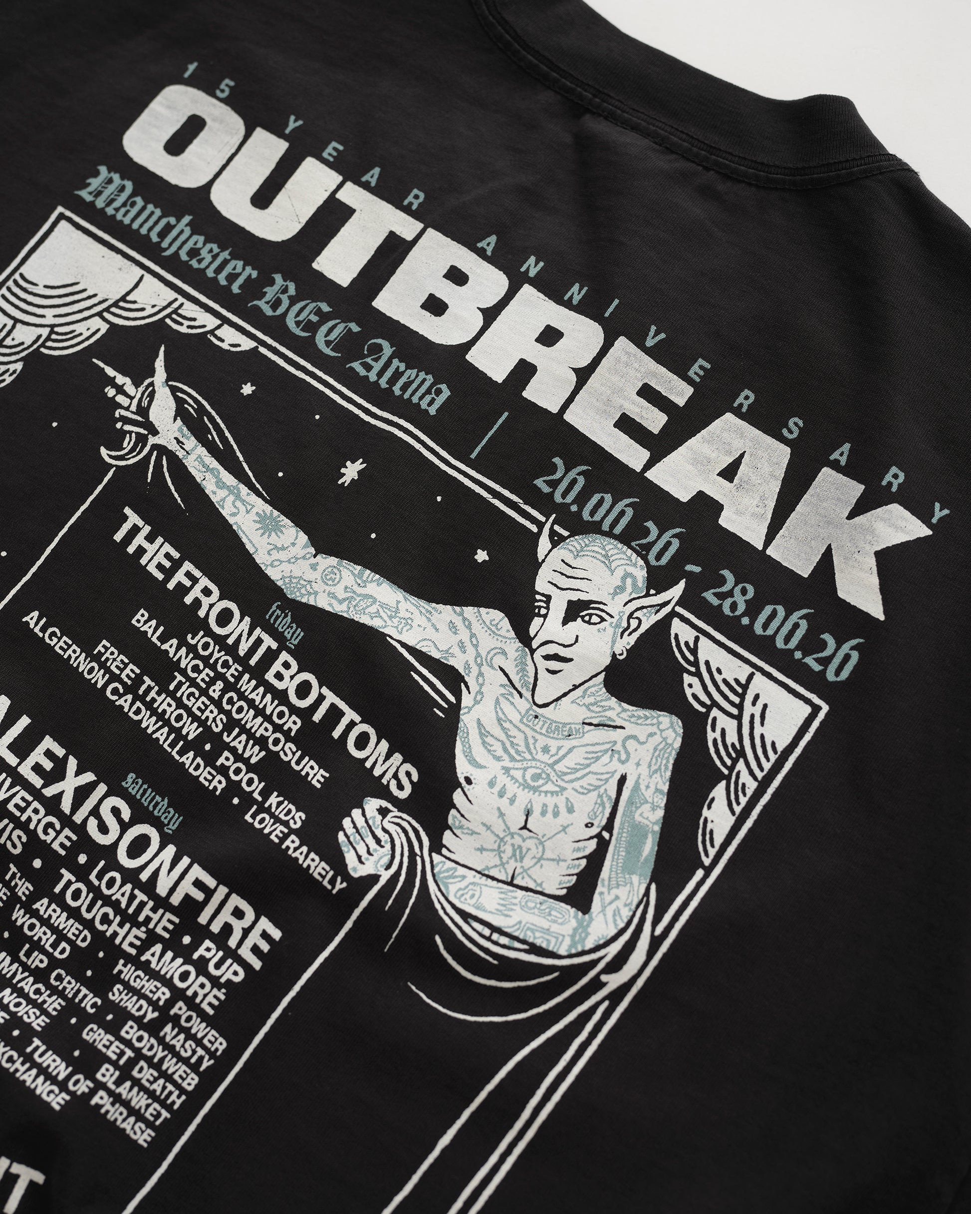 Outbreak® Fest 26 Line-up Tee Black [PRE-ORDER]