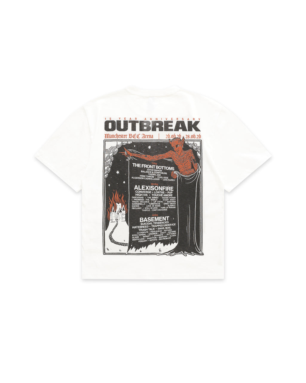 Outbreak® Fest 26 Line-up Tee White [PRE-ORDER]