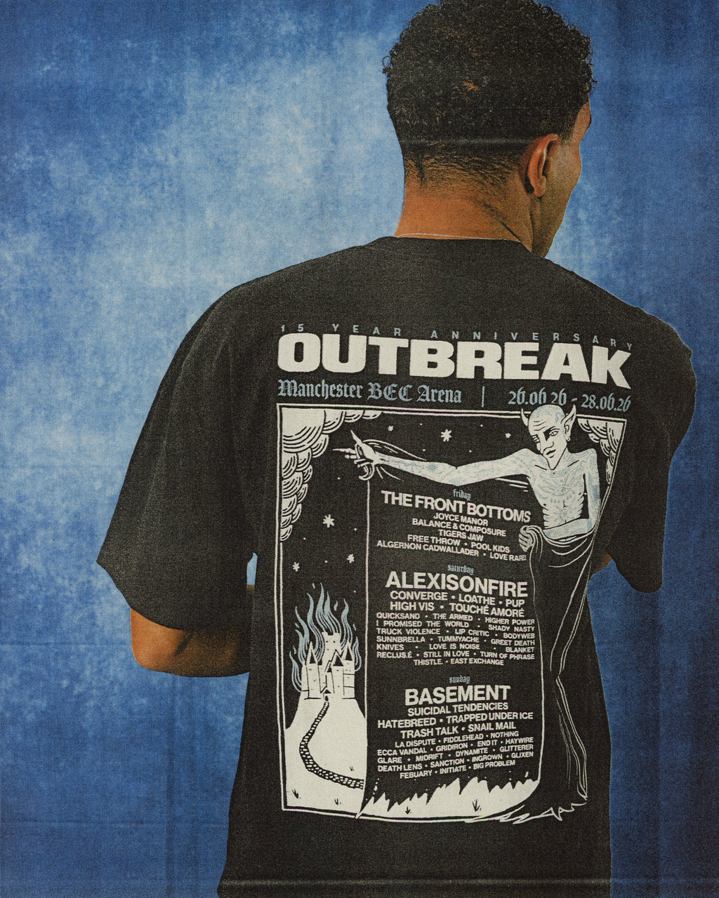 Outbreak® Fest 26 Line-up Tee Black [PRE-ORDER]