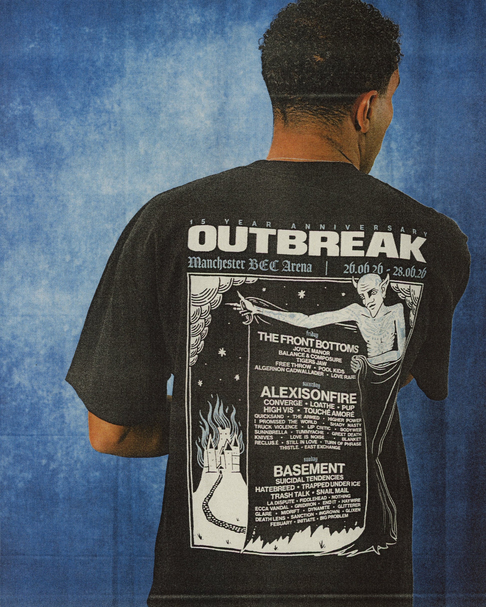 Outbreak® Fest 26 Line-up Tee Black [PRE-ORDER]