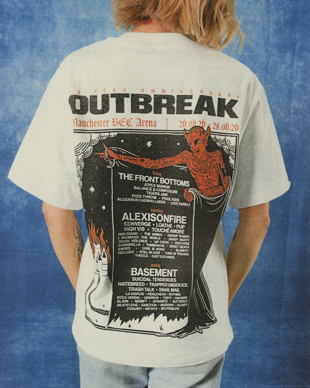 Outbreak® Fest 26 Line-up Tee White [PRE-ORDER]