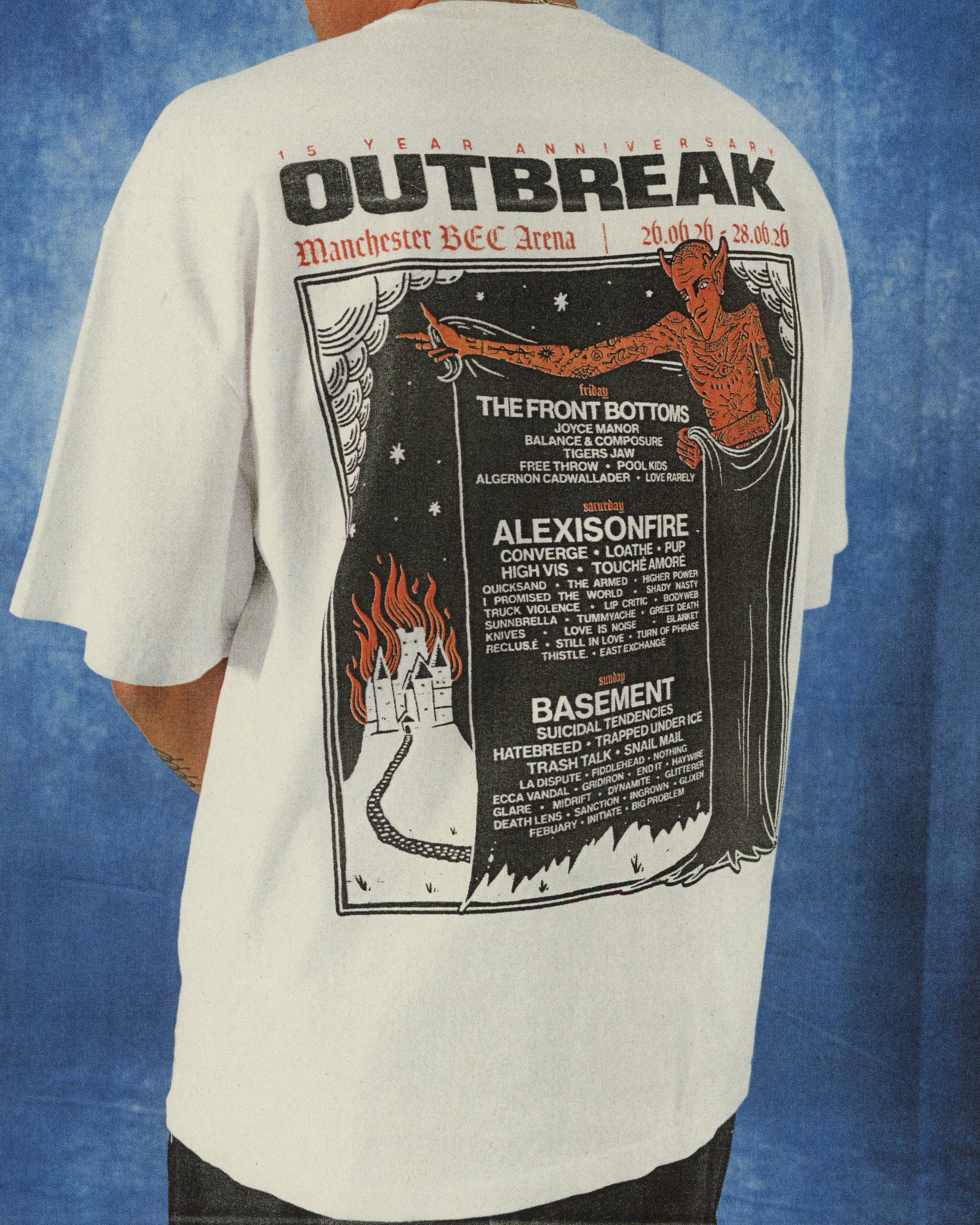 Outbreak® Fest 26 Line-up Tee White [PRE-ORDER]